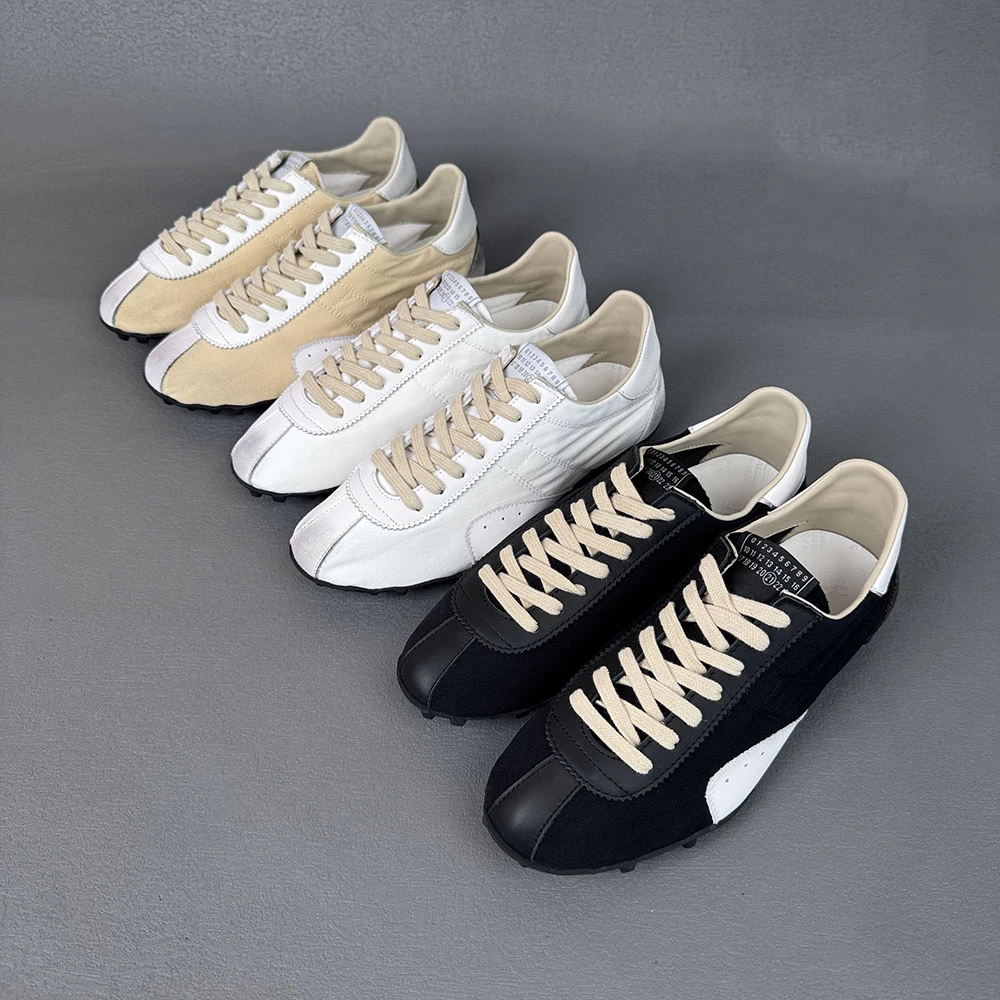 新款马吉拉赛车鞋脏脏鞋真皮休闲德训鞋舒适平底运动鞋时尚豆豆鞋