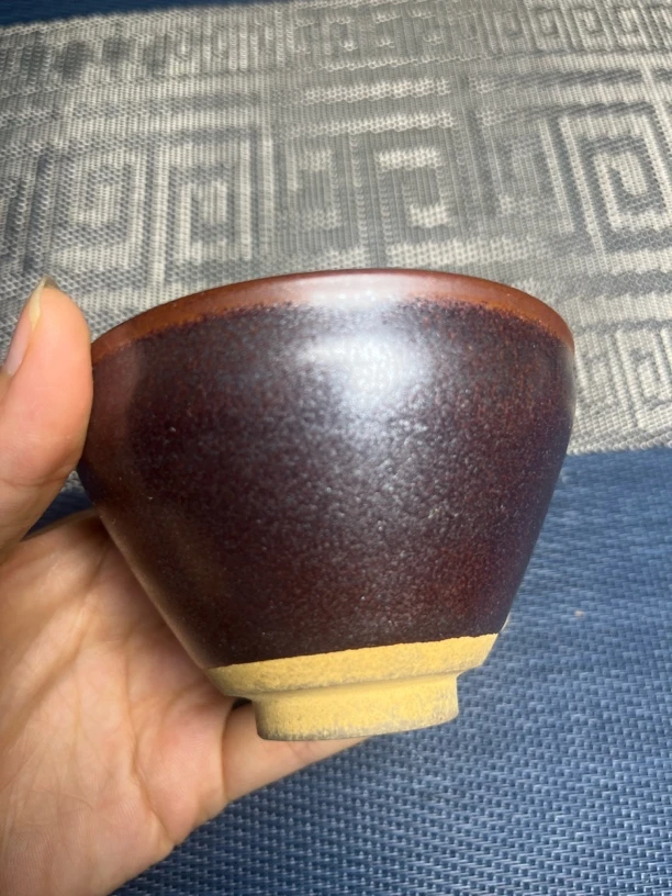 紫晶牛血铁锈束口建盏