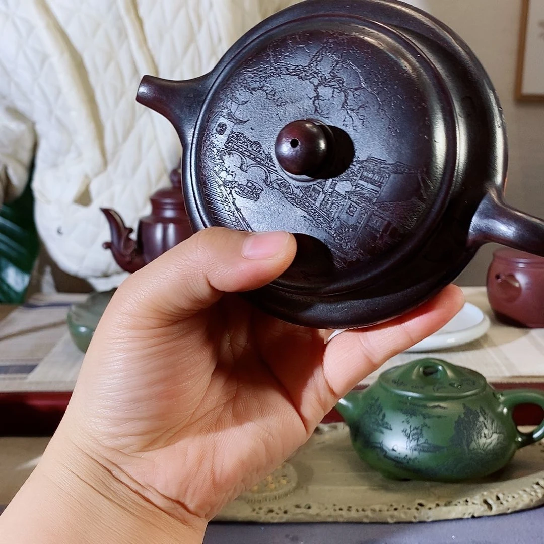 紫砂茶壶宜兴紫砂壶甩出吃货