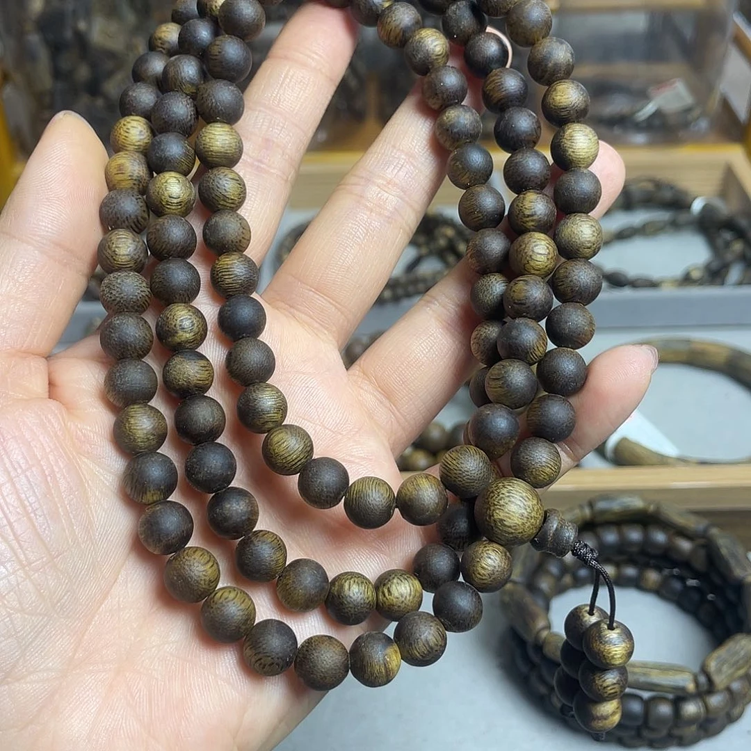 沉香沉香碎屑棋楠沉香老料多圈8mm花香蜜香