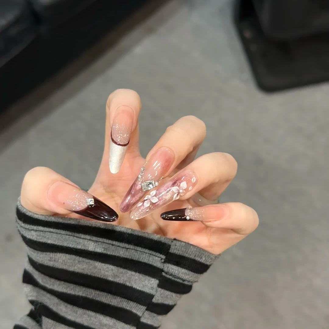 【幸芙里】-原创高级技师醋酸晕染雕花系列纯手工穿戴甲