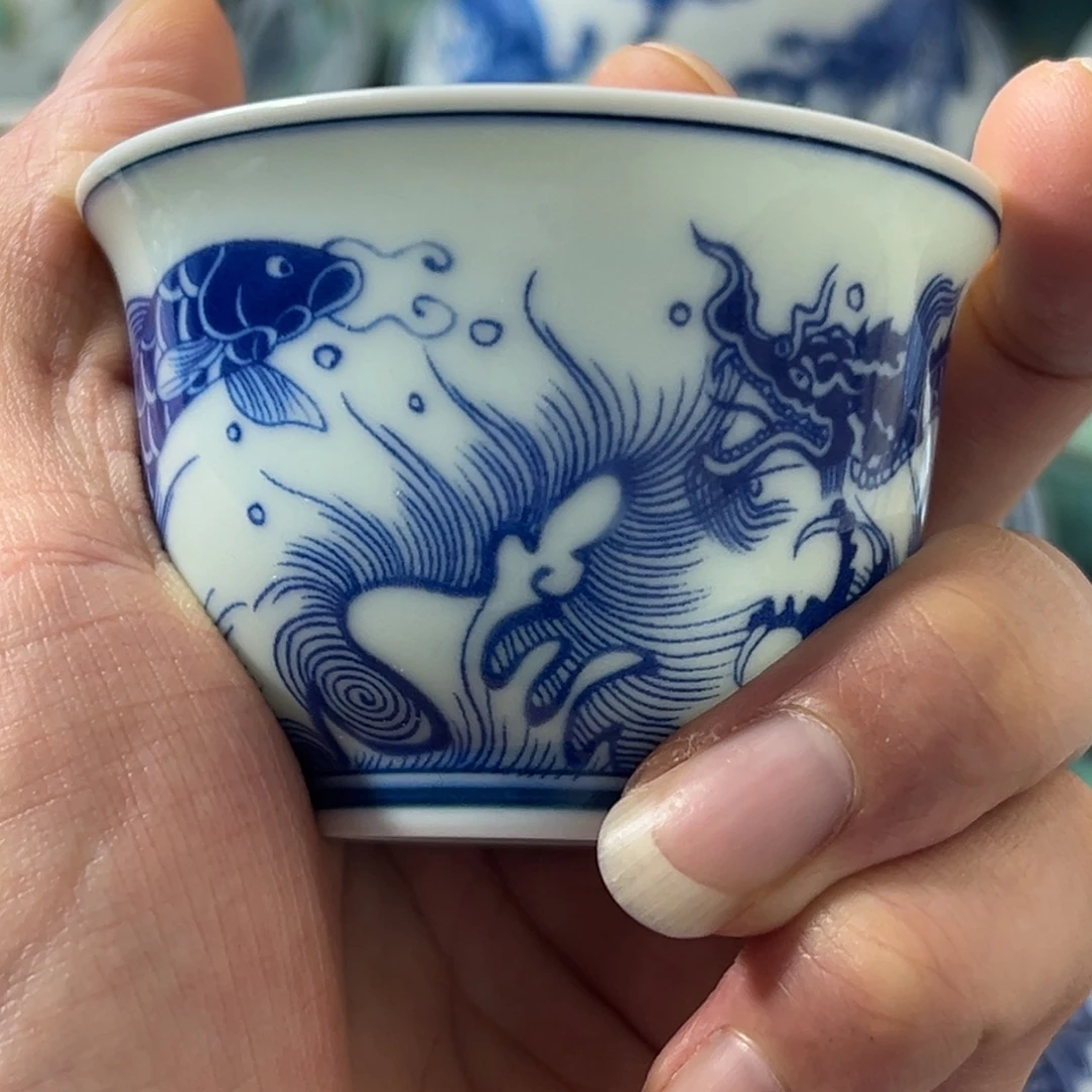 蓝***司景德镇陶瓷6个，88888