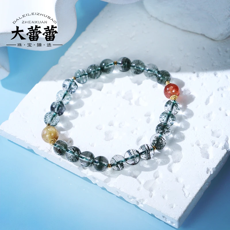 （2025乙巳年）蒸蒸日上 | 18k绿幽灵高配比原创手链-多样性发其一