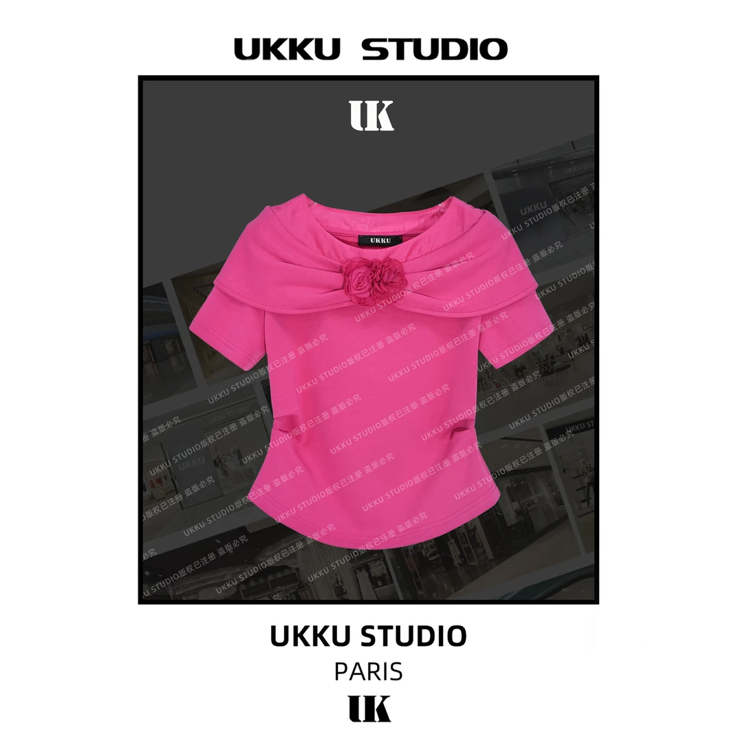 香【UKKU STUDIO】新款夏季潮流百搭时尚上衣613937