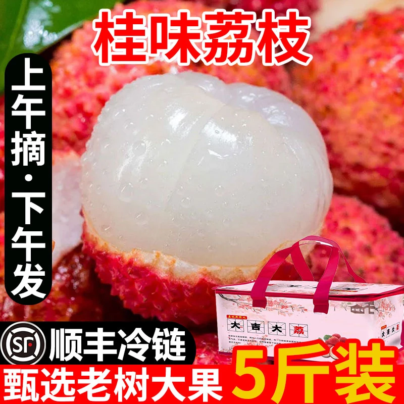 正宗广东桂味荔枝茂名高州桂花香新鲜水果当季甜大果