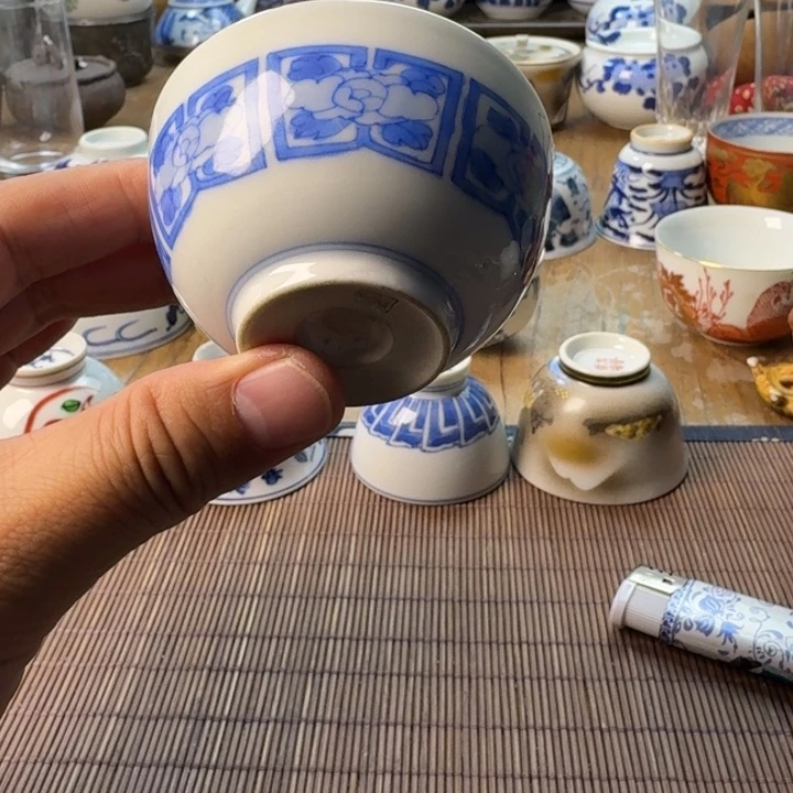 青花瓷器杯子茶具
