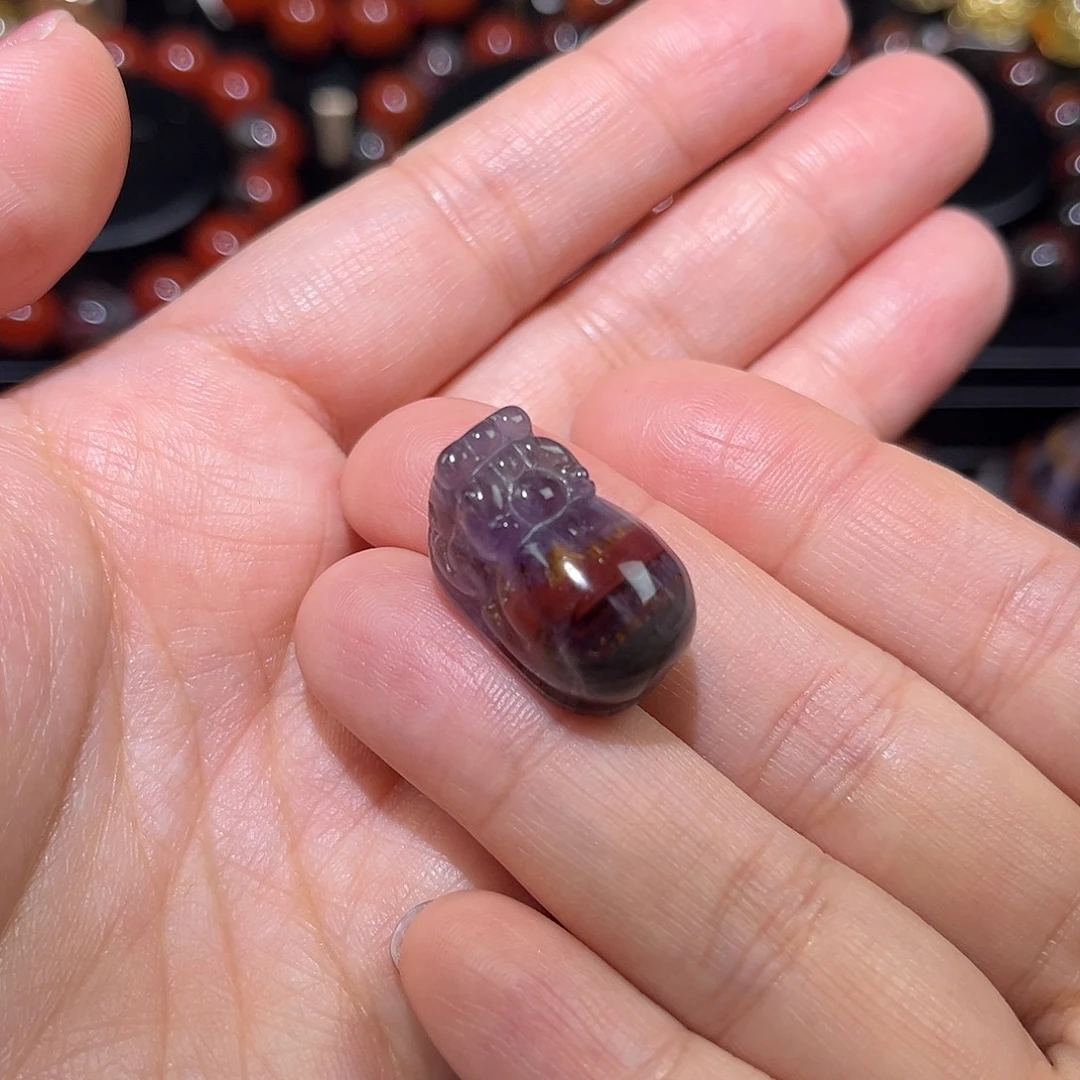 珠宝半成品水晶未镶嵌极光貔貅