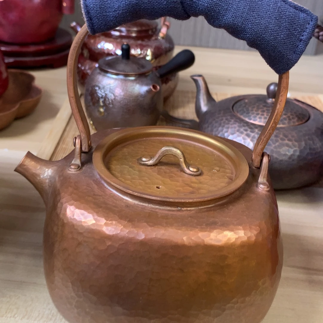 8***人做旧包浆色四方老铜壶