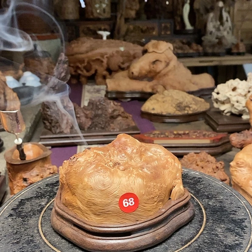 【闪购商品】68号荔枝木香炉工艺