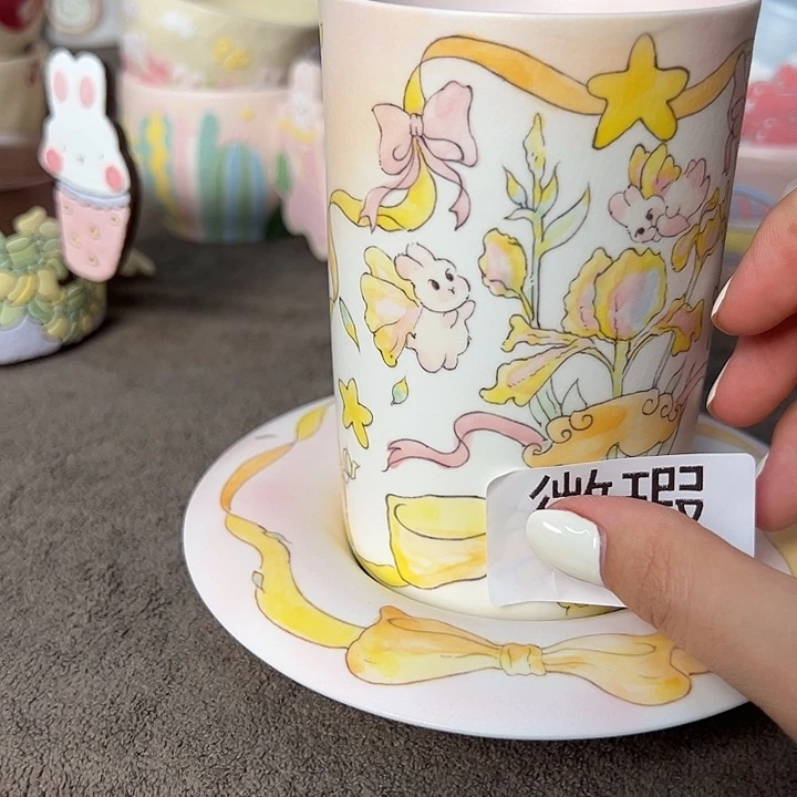 摆件不退不换卡通手绘