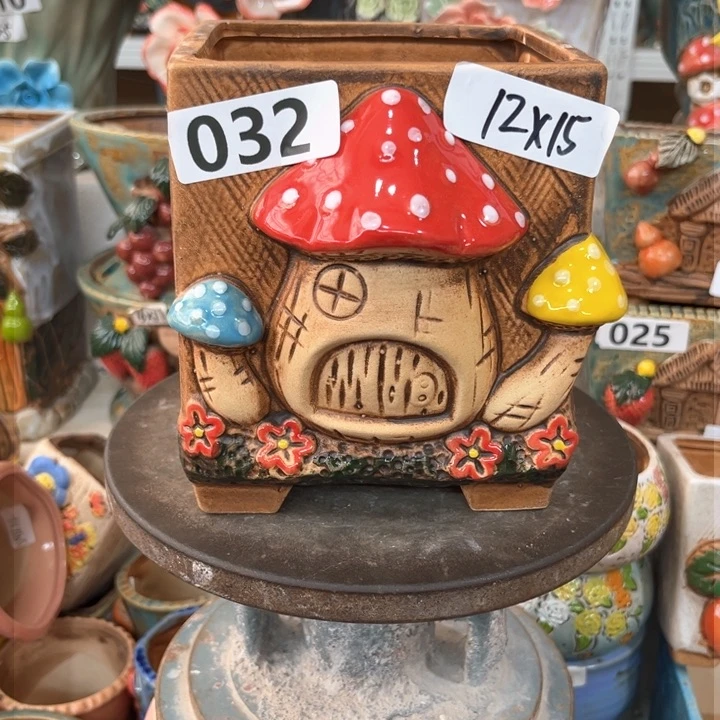 紫砂花盆粗陶材质多肉花盆