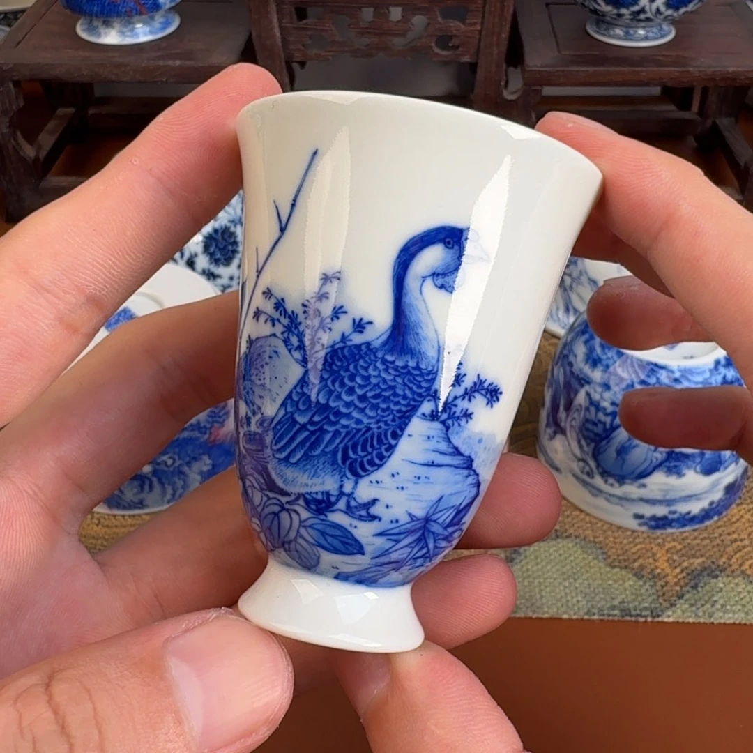 瓷片景德镇瓷器茶器手工手绘