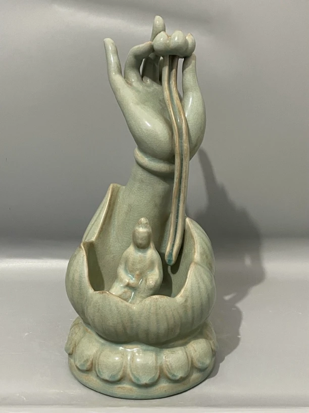 汝窑佛手观音像