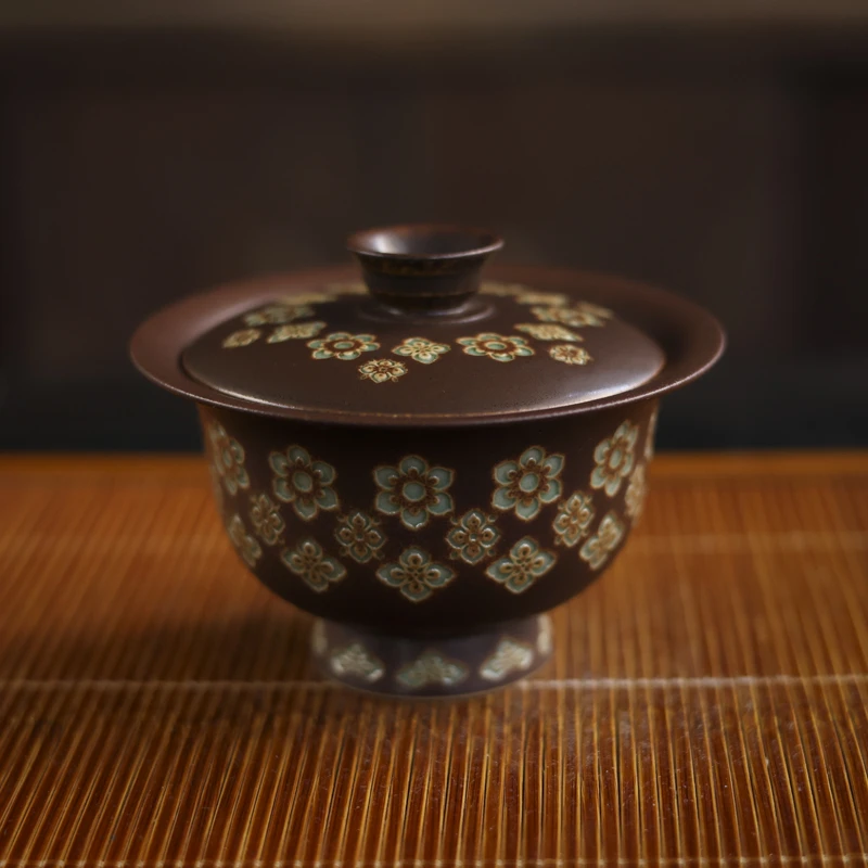 【静姐小院】宝相-瓷茶记-元宝盖碗-120ML（瓷茶BX0021）