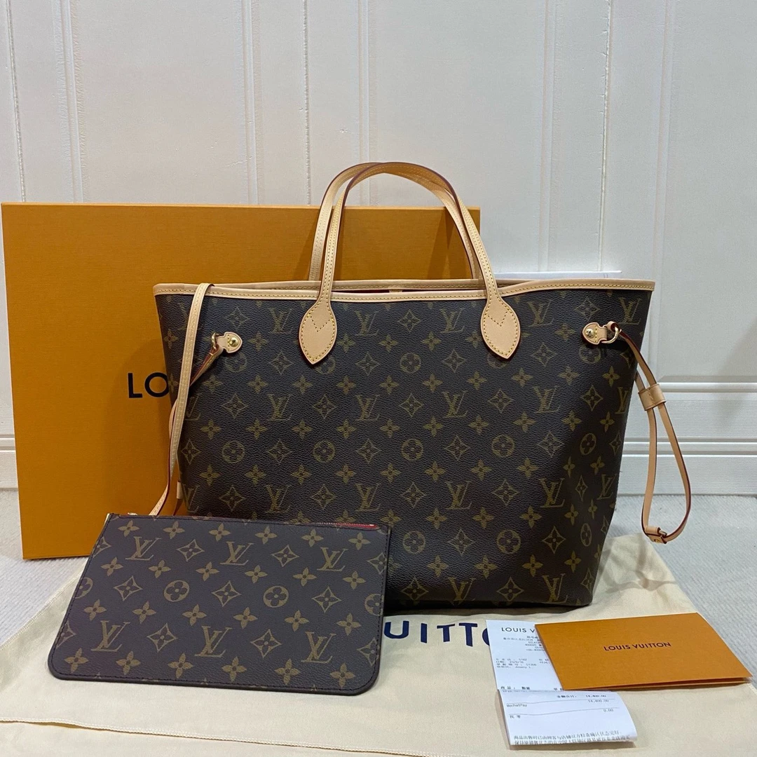 未使用 LouisVuitton/路易威登 【蔡包紫】老花neverfull 中号