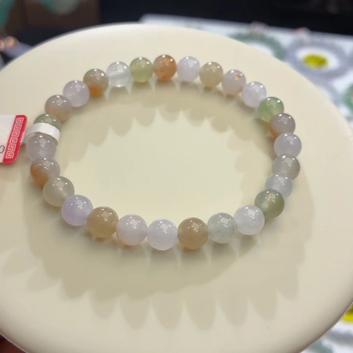 翡翠未镶嵌手链冰胶春夏秋冬卡7.1