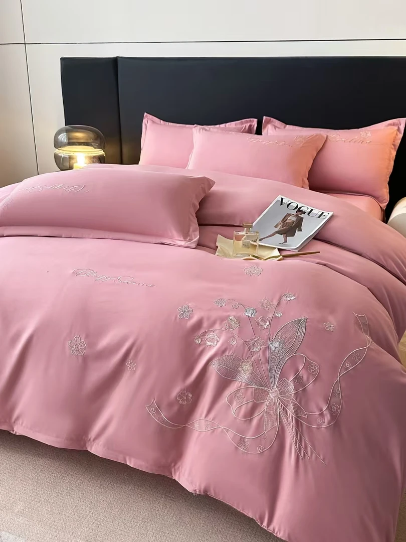 无印流年A类母婴床上加厚四件套四季被套高档轻奢水洗棉床上用品