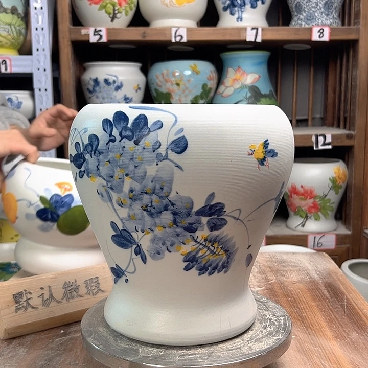 陶鱼尾兰兰紫藤陶瓷