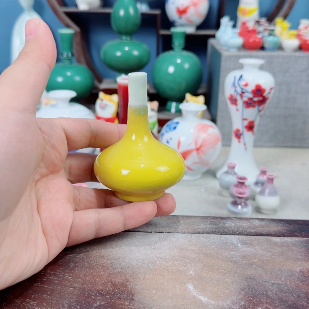 陶瓷手工小花器摆件