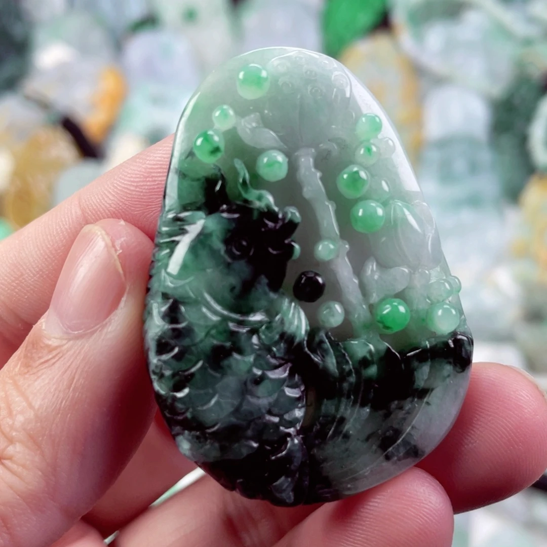 翡翠未镶嵌吊坠(不含链)