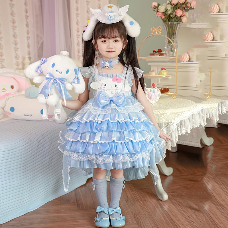 女童玉桂狗洛丽塔公主裙套装夏季新款儿童生日蛋糕礼服蓬蓬连衣裙
