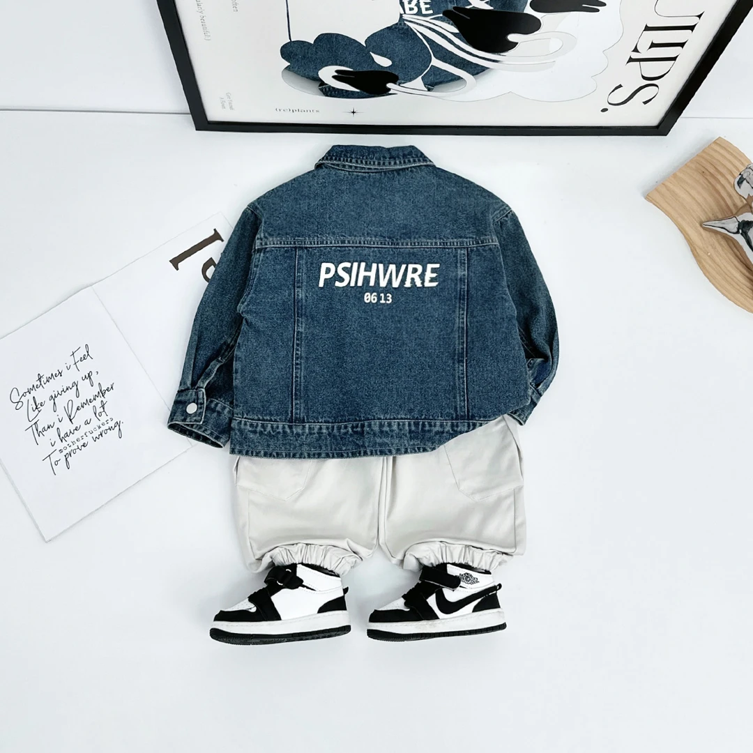 男童牛仔外套春秋2025秋新款秋装儿童夹克 BQ25839Y 悠悠童话童装