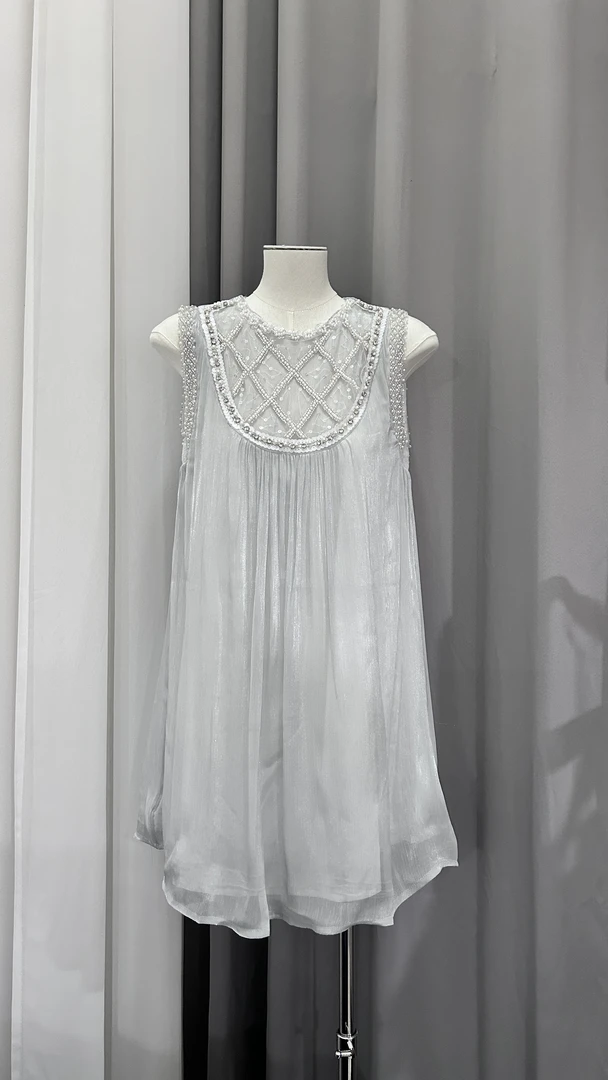 桐桐【29】35【39】默认微瑕no退法式裙无袖连衣裙吊带裙印花常规