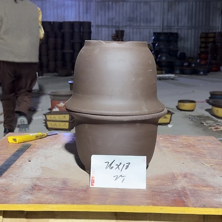 紫砂花盆手工制作2