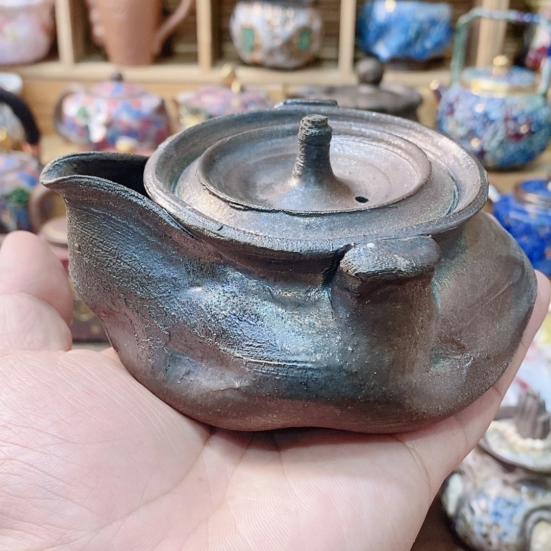 粗陶志野柴烧茶具