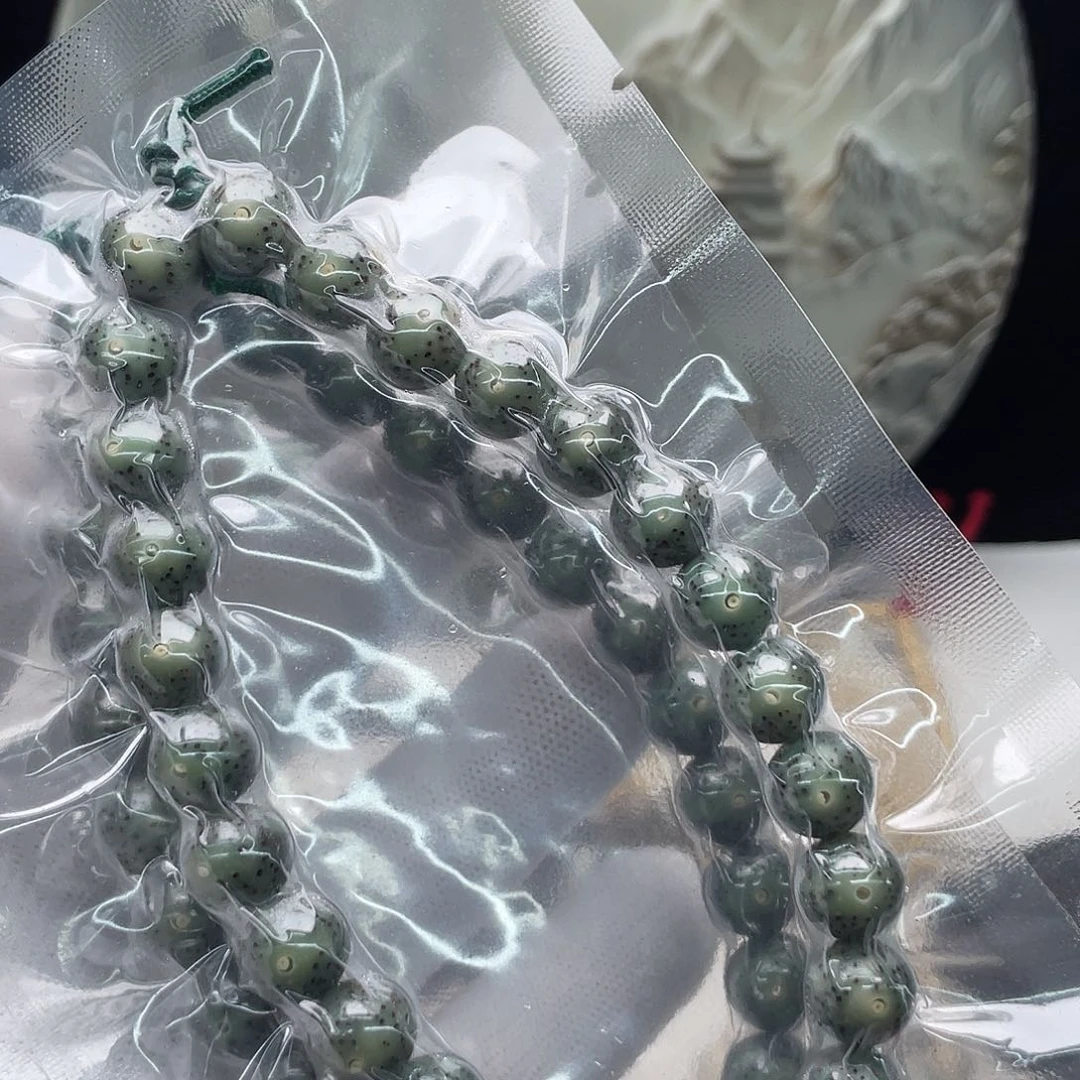 星月菩提手串绿幽灵10圆手持