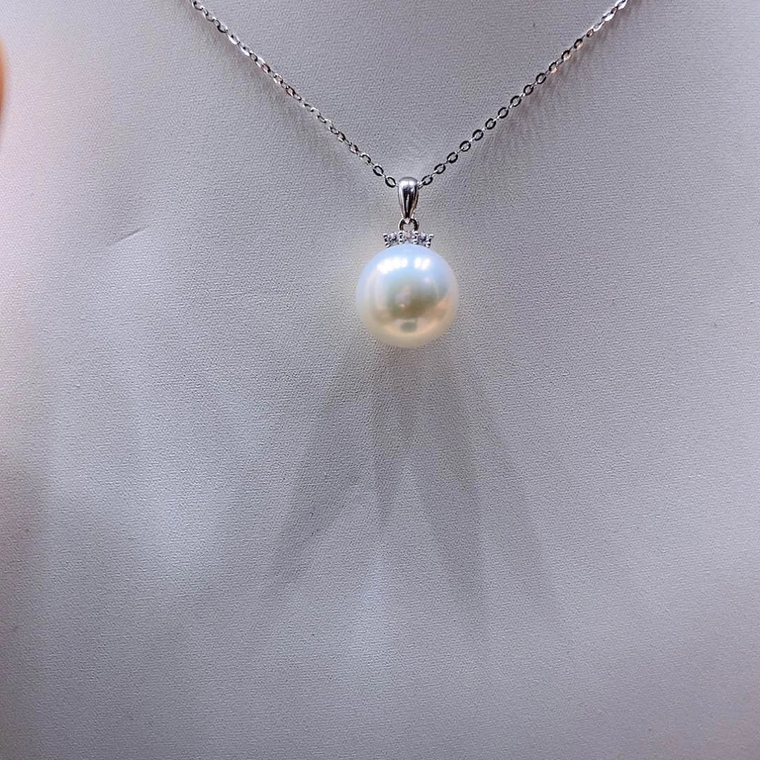 淡水珍珠银S925镶嵌套链