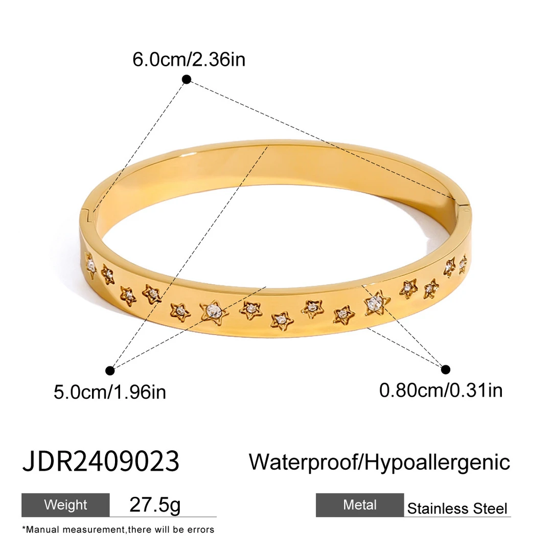 钛钢手镯 外贸高级感轻奢卡扣镯子钛钢手饰bracelet手镯2112