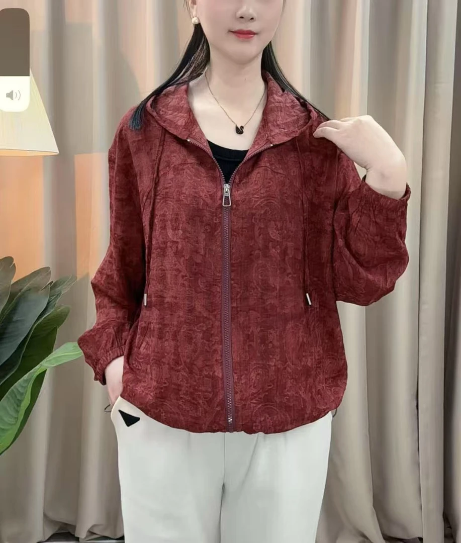 2025年夏季新款舒适显瘦洋气宽松减龄透气休闲薄款防晒外套