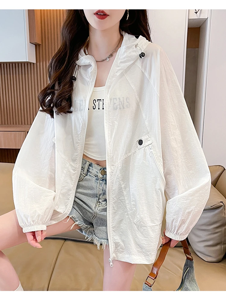 防晒衣女款2025新款女装夏季薄款薄外套女大童薄衫女孩宽松防晒服