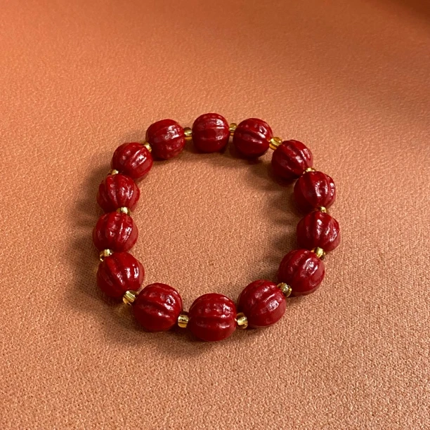 天然辰砂WPT 200 精品手串（无礼盒）