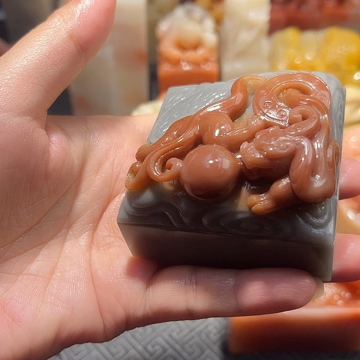 黑***阳老挝石老挝保利石印章