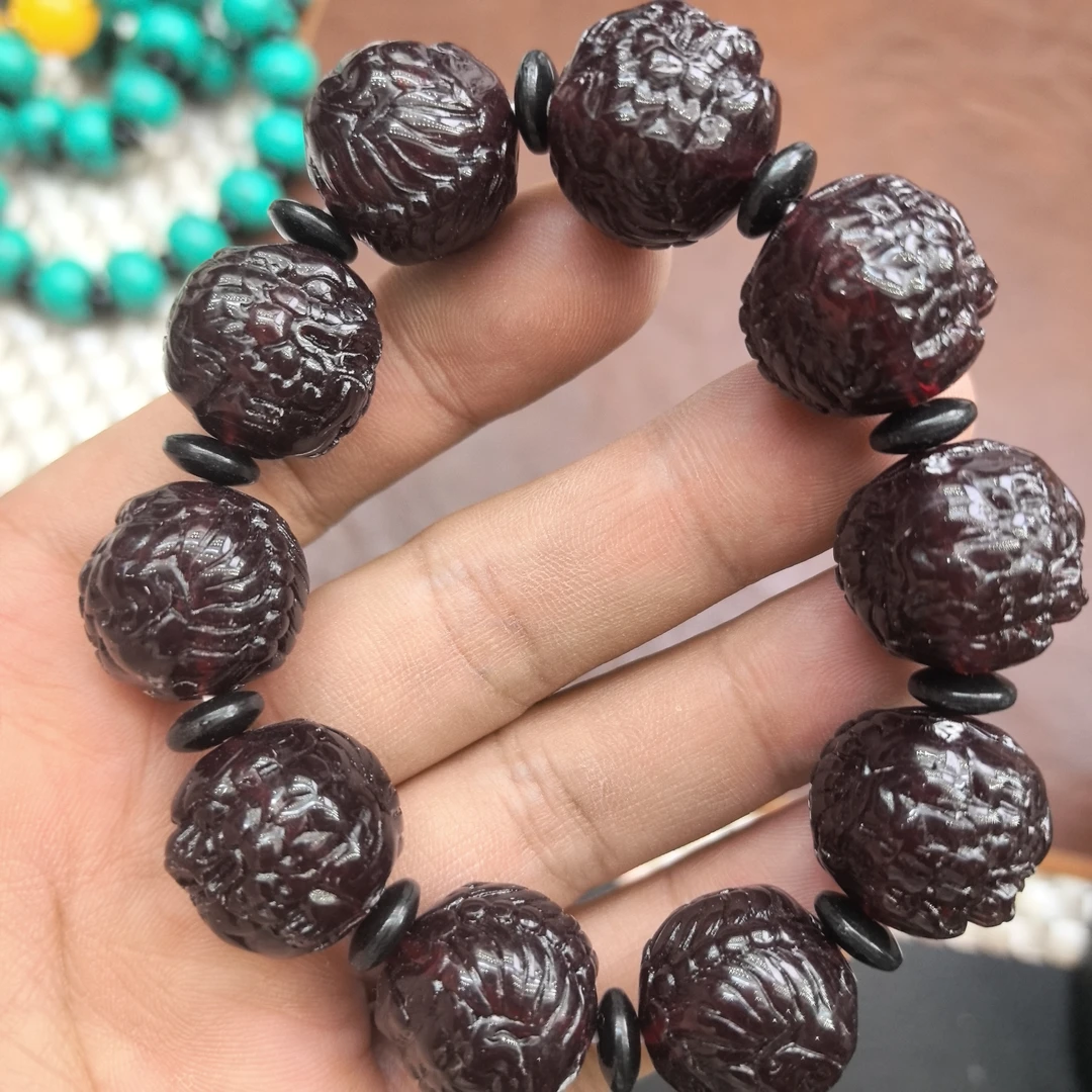 A0000 红色佛珠手串(多样性发其一)