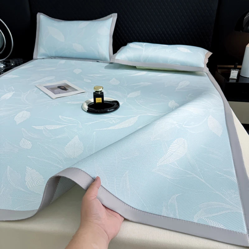 新款PE凉感席提花乙纶凉席儿童学生宿舍单人床家用双人软凉席冰丝