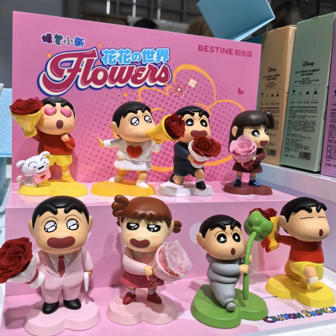 【畹町】蜡笔小新花花世界永生花系列盲盒潮玩摆件拆了不退