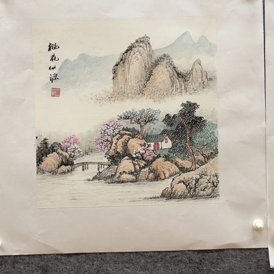 国画34斗方山水作品