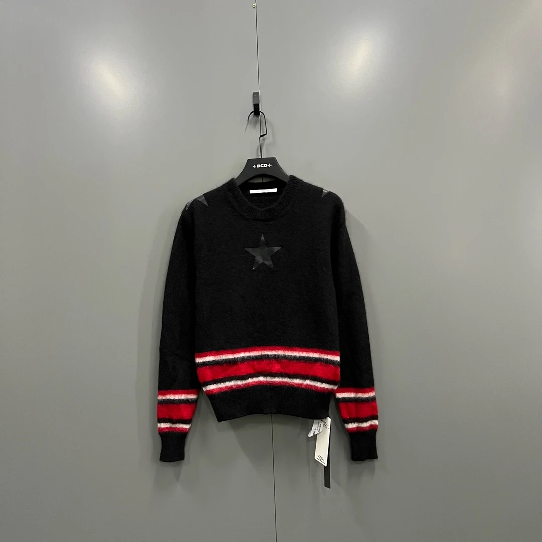 99新 Givenchy/纪梵希 tt 黑色五角星印花毛衣 XS码/98新/019814