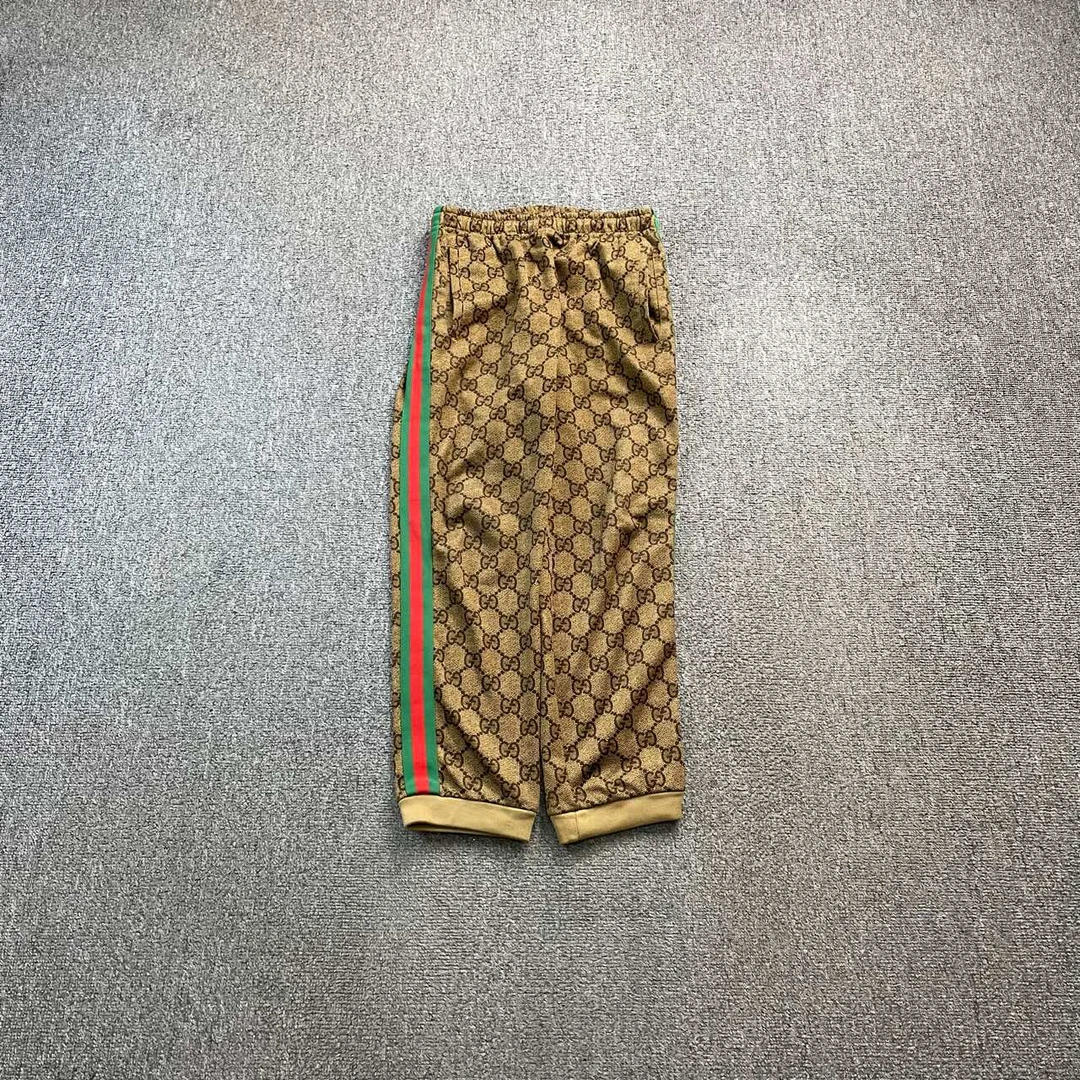 95新 GUCCI/古驰 y24 满印双G老花校服长裤M码/ 202410