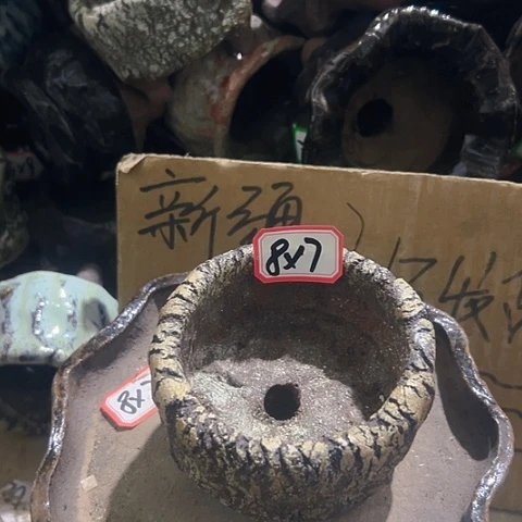 红陶粗陶花盆手工