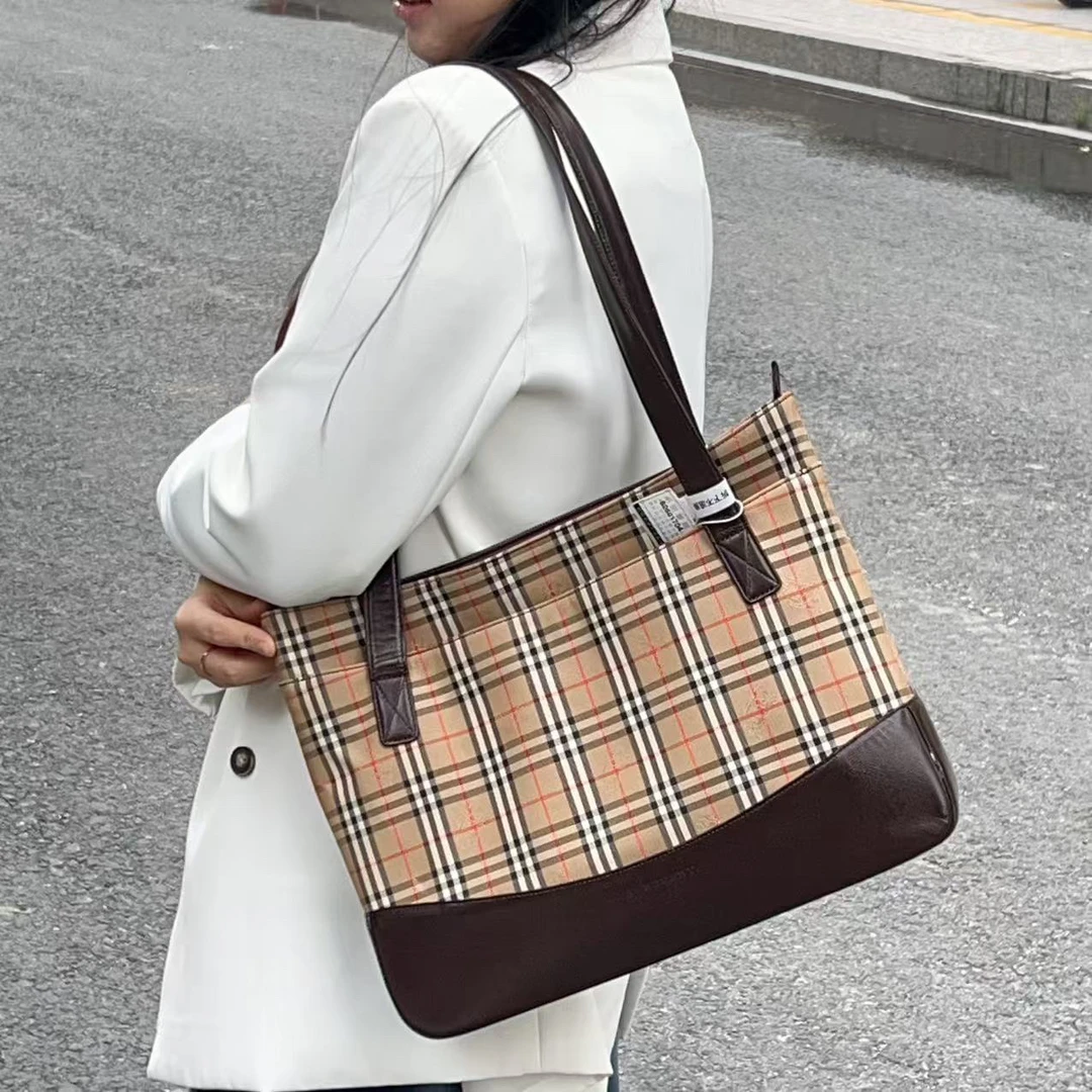 95新 BURBERRY/博柏利 巴宝莉战马条纹手提单肩包/95新/17212496