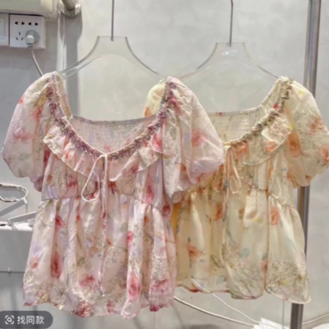 【看主播直播下单3号】2025夏季新款时尚百搭雪纺衫