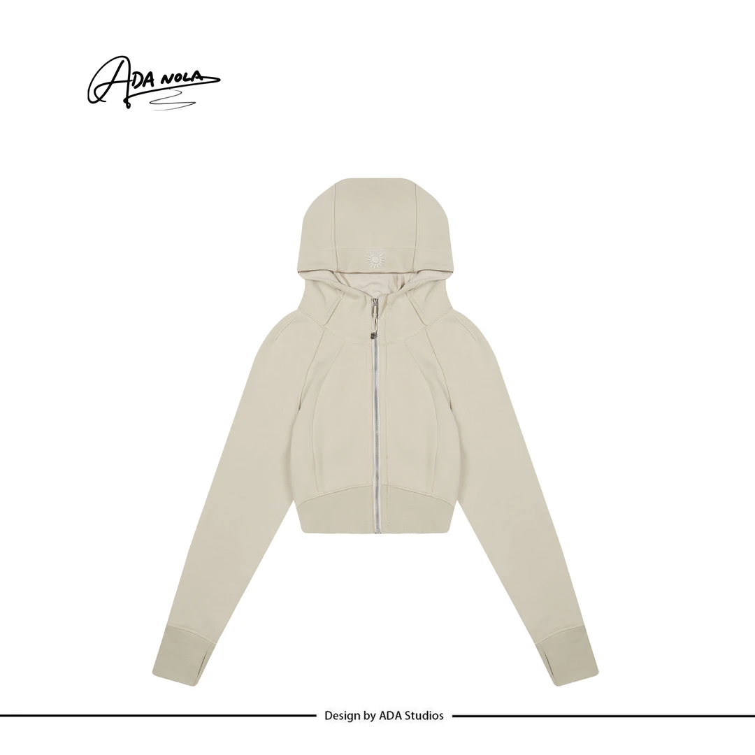 ADANOLA【露家同款】上衣卫衣时尚长袖连帽中性风休闲潮流S009