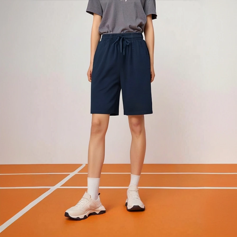 宽松针织男款松紧腰短裤纯色百搭舒适简约运动休闲透气lulu五分裤