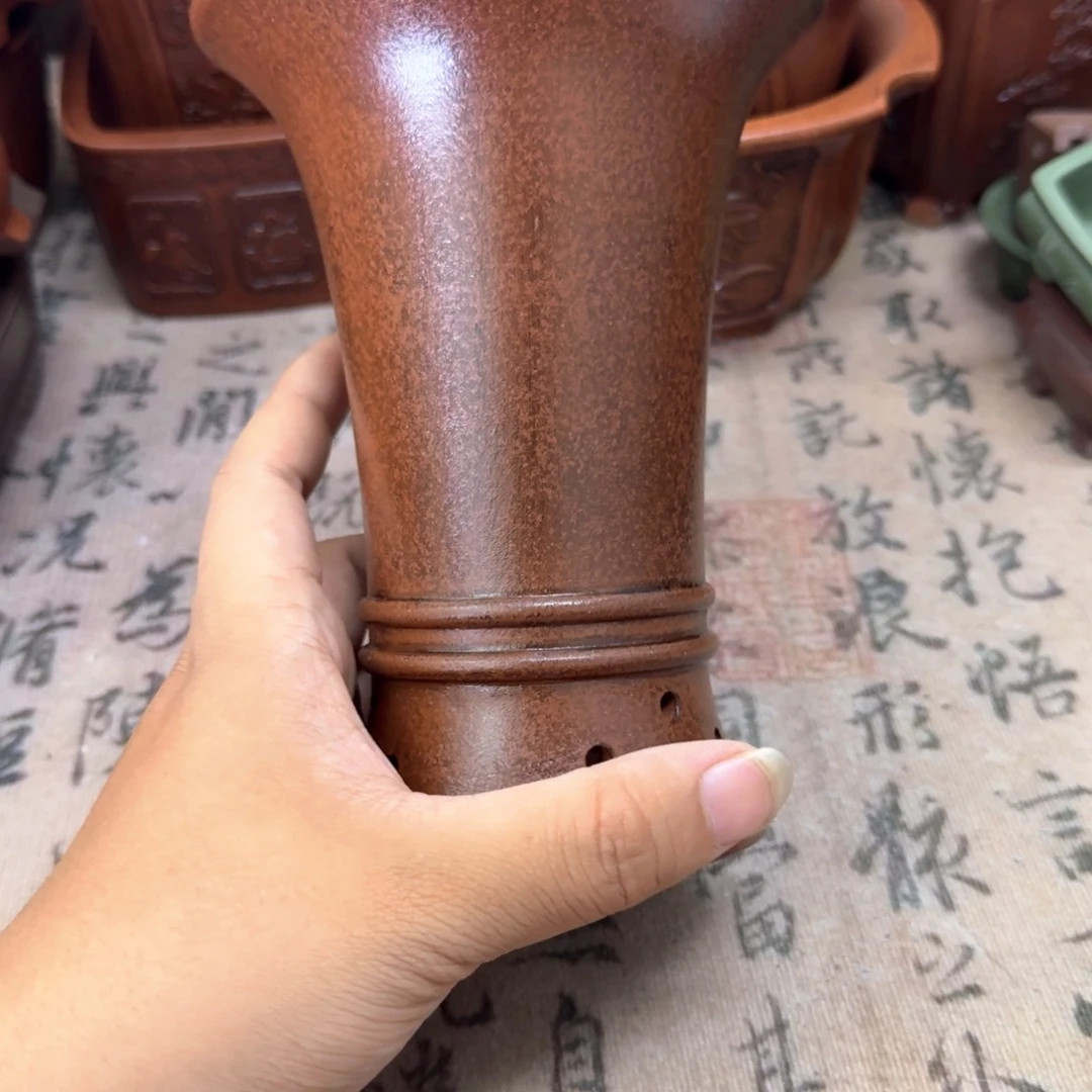 紫砂花盆10.5x15.5内经紫砂花盆