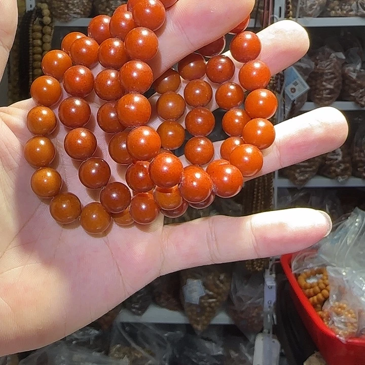 琥珀未镶嵌手链11橘皮手串多样性发其一