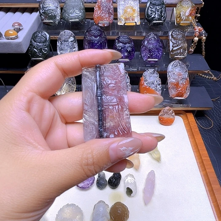 银S925镶嵌颈饰紫晶吊坠项链腰链针织